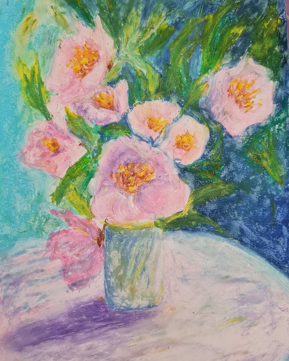 Oil Pastel Painting - Etsy